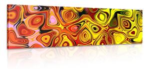 Quadro su tela – Arte creativa in sfumature di rosso e giallo