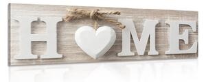 Quadro su tela – Con scritta Home in stile vintage