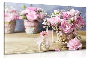 Quadro su tela – Garofano rosa romantico in stile vintage