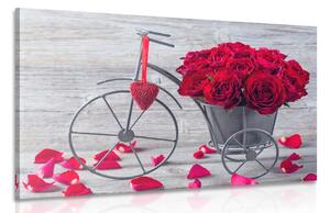 Stampa su tela – Bicicletta piena di rose