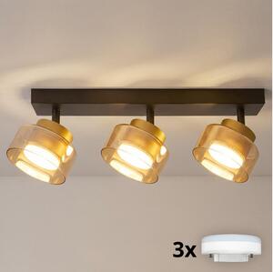 Brilagi - LED Faretto orientabile AURA LUX 3xGX53/30W/230V nero/oro