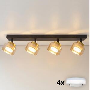 Brilagi - LED Faretto AURA LUX 4xGX53/30W/230V nero/oro