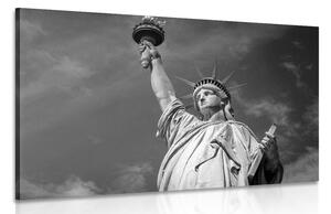 Stampa su tela – Statua della Libertà in bianco e nero