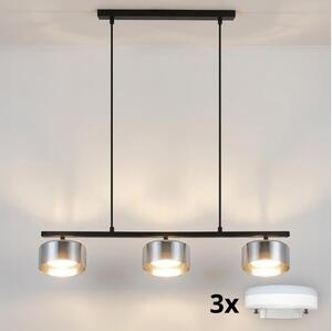 Brilagi - LED Lampadario a sospensione su cavo AURA LUX 3xGX53/30W/230V nero/fumé