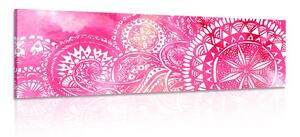 Quadro su tela – Mandala acquerello rosa