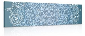 Stampa su tela – Mandala meditativo su sfondo blu