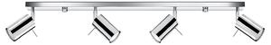 Lampada a soffitto RING 4L cromo 4xGU10 10W acciaio 16x6x80cm Sollux Lighting