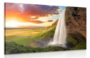 Quadro su tela – Cascata meravigliosa in Islanda