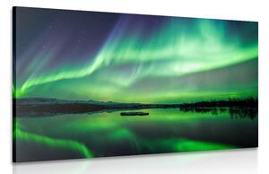 Stampa su tela – Aurora boreale verde