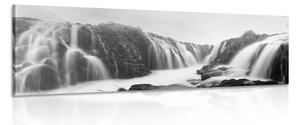 Stampa su tela – Cascate maestose in bianco e nero