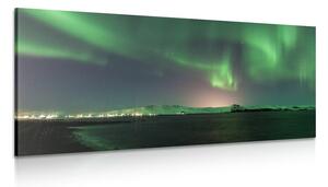 Quadro su tela – Straordinaria aurora verde
