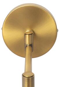 Applique da parete in bronzo con paralume bianco e braccio regolabile - Ladas Deluxe