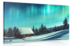 Quadro su tela – Paesaggio invernale fiabesco