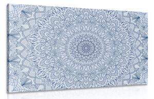 Stampa su tela – Mandala decorativa dettagliata in blu