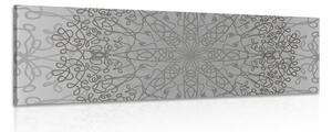 Quadro su tela – Ornamento circolare grigio