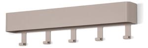 Appendiabiti da parete in metallo grigio-beige con mensola Dax Play - Spinder Design