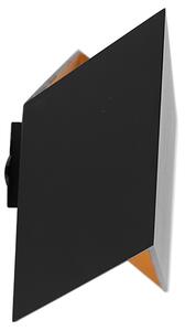 Applique da parete di design nera con oro - Fold