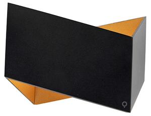 Applique da parete di design nera con oro - Fold