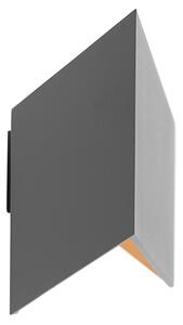 Applique da parete Fold grigio con rame