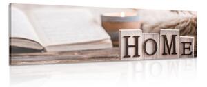 Stampa su tela – Lettere di legno con scritta Home