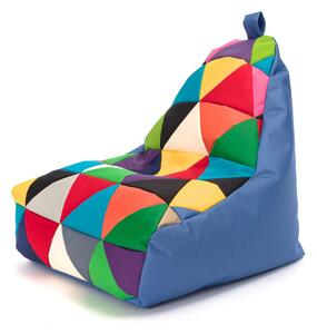 Pouf poltrona sacco seduta keiko s patchwork poliestere