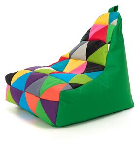 Pouf poltrona sacco seduta keiko s patchwork poliestere