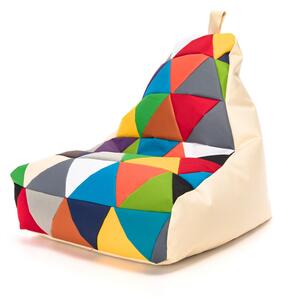 Pouf poltrona sacco seduta keiko s patchwork poliestere