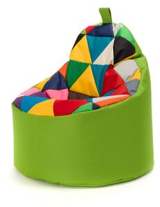 Pouf poltrona sacco seduta yoko patchwork poliestere