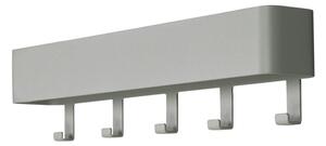 Appendiabiti da parete in metallo grigio-verde con ripiano Dax Play - Spinder Design