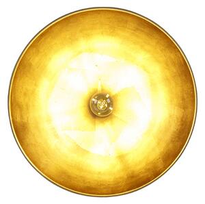 Plafoniera nera con oro 42 cm regolabile - Magnax