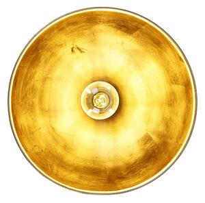 Plafoniera industriale nera e oro 28 cm - Magnax