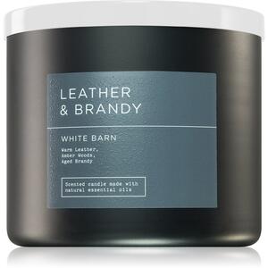 Bath & Body Works Leather & Brandy candela profumata 411 g