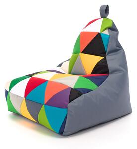 Pouf poltrona sacco seduta keiko s patchwork poliestere