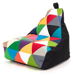 Pouf poltrona sacco seduta keiko s patchwork poliestere