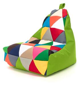 Pouf poltrona sacco seduta keiko s patchwork poliestere