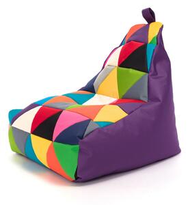 Pouf poltrona sacco seduta keiko s patchwork poliestere