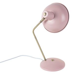 Lampada da tavolo retrò rosa con bronzo - Milou