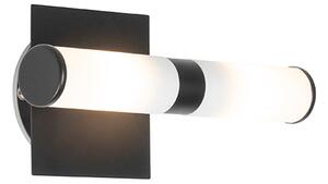 Lampada da parete moderna per bagno nera IP44 2 luci - Bath