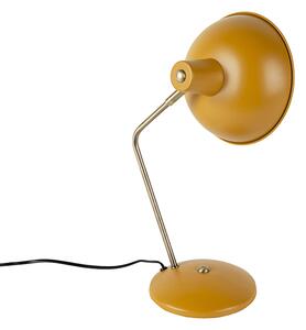 Lampada da tavolo retrò gialla con bronzo - Milou