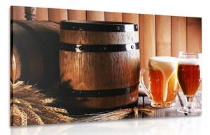 Stampa su tela – Birra con botte di birra