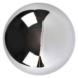 Plafoniera Art Déco nera con vetro fumé - Pallon