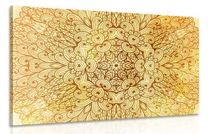Quadro su tela – Mandala etnica dorata