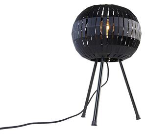 Lampada da tavolo moderna a treppiede nera - Zoë