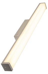 Lampada da parete moderna bagno acciaio 62 cm IP44 - Cascada