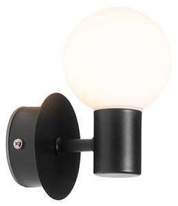 Applique da parete moderna nera IP44 - Cederic Up