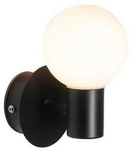 Applique da parete moderna nera IP44 - Cederic Up