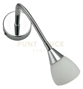 Applique a parete f1 flessibile cromo 1 luce attacco g9 ip21 8x42cm