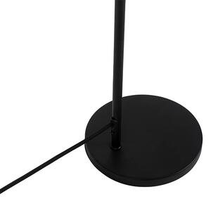 Lampada da tavolo moderna nera con paralume fumé - Maly