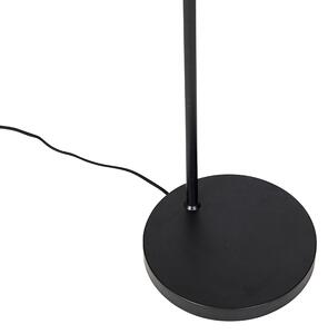 Lampada da terra di design nera con vetro oro e fumé - Zuzanna