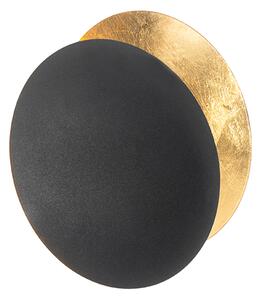 Applique da parete moderna nera con oro - Sunrise